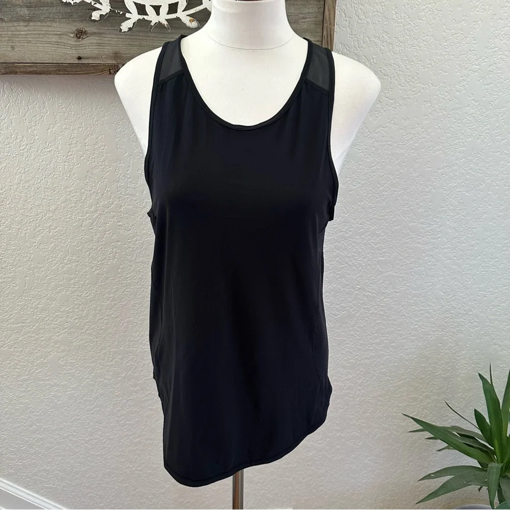 Lululemon Sculpt tank sheer detail black ladies size‎ 8?